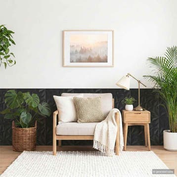 vidaXL Wandpanelen 12 st 50 x 50 cm Zwart XPS Schuim, Verzenden, Nieuw