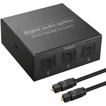 DrPhone AudioSplit Pro X3 – Digitale SPDIF / Toslink Audio, Verzenden, Nieuw