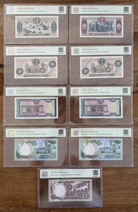 Colombia. - 9 banknotes - Various Dates (Zonder, Postzegels en Munten, Bankbiljetten | Europa | Niet-Eurobiljetten