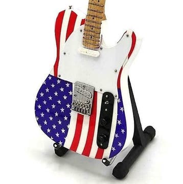 Miniatuur Fender Telecaster gitaar met gratis standaard, Verzenden, Nieuw, Pop, Beeldje of Miniatuur