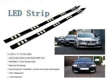 2x LED strip Wit - 30cm ledstrings, Verzenden, Nieuw