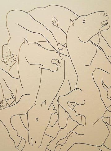Pablo Picasso (1881-1973) - Composition aux chevaux