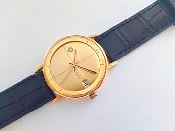 Ancre - Swiss mens gold plated - Sans prix de réserve -