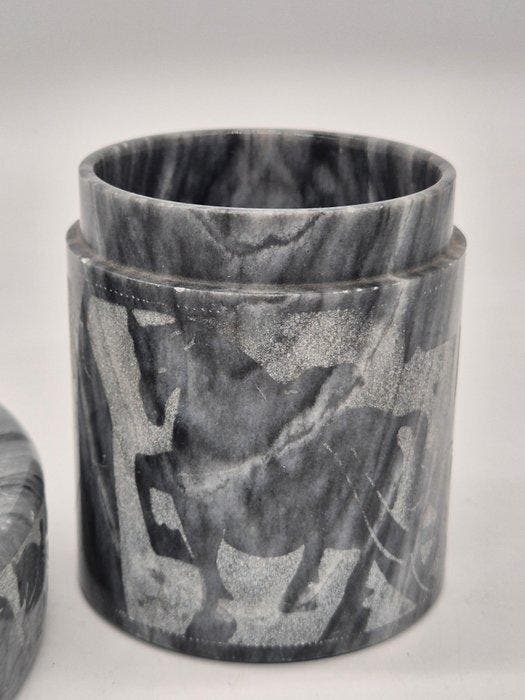 Marmor Raucherset – Aschenbecher und Zigarettenbecher mit, Antiek en Kunst, Curiosa en Brocante