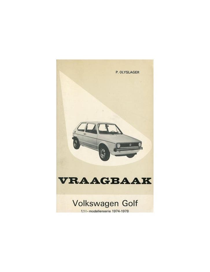 1974 - 1978 VOLKSWAGEN GOLF BENZINE VRAAGBAAK NEDERLANDS, Auto diversen, Handleidingen en Instructieboekjes, Ophalen of Verzenden