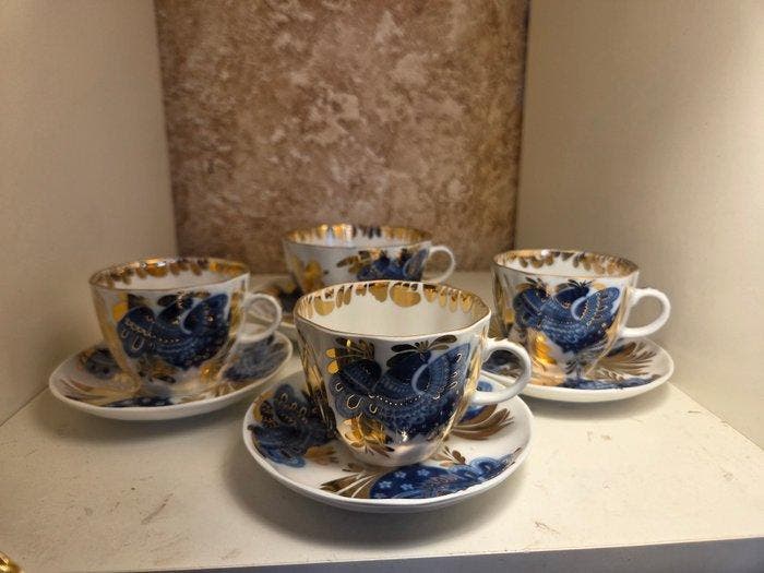 Lomonosov Imperial Porcelain Factory - Koffieservies (8) -, Antiek en Kunst, Antiek | Meubels | Tafels