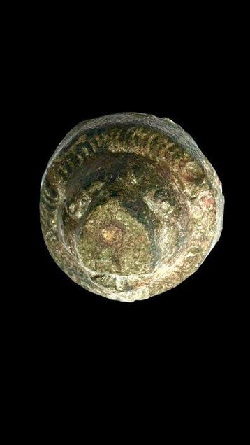 Oud-Romeins Brons phallera in de vorm van een, Antiek en Kunst
