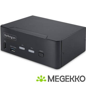StarTech.com 2-Port Dual-Monitor DisplayPort KVM Switch, 8K, Computers en Software, Netwerk switches, Verzenden, Nieuw