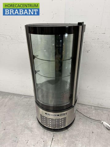 HCB RVS Ronde koelvitrine Gebaksvitrine 100 liter 230V, Ophalen of Verzenden