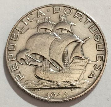 Portugal. Republic. 2,5 Escudos -1944 + 1945 (Escassa) - 2