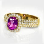 Zonder minimumprijs - Ring - 18 karaat GIA 1,56 ct niet, Nieuw