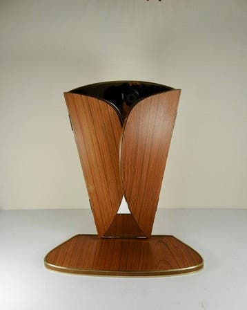 Kaptafel - hout, glas en messing - drieluik wand kapspiegel
