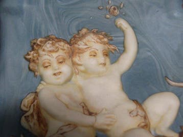 Tafelmiddenstuk - Keramiek - Cachepot met putty/ geit