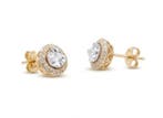 Boucles doreilles cloutées - 18 carats Or jaune - 0.92ct.