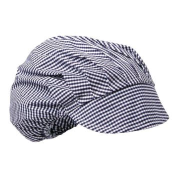 Whites muts met klep blauw-wit geruit | Polyester/katoen, Verzenden