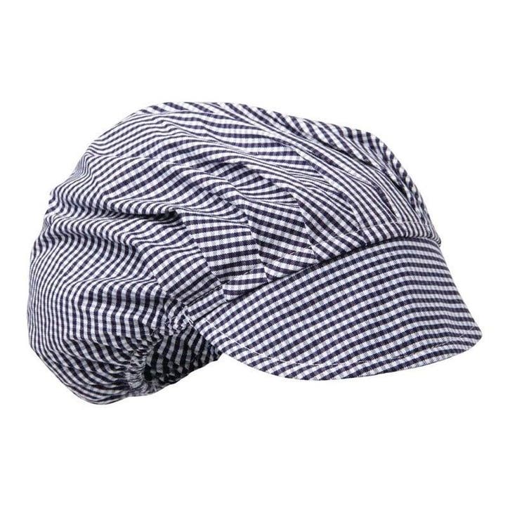 Whites muts met klep blauw-wit geruit | Polyester/katoen, Articles professionnels, Horeca | Équipement de cuisine, Envoi