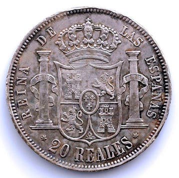Spanje. Isabel II. 20 Reales 1855 Madrid