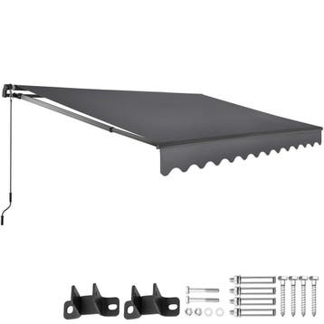 tectake Zonnescherm Ornella met wandhouder - 300 x 250 cm, d, Tuin en Terras, Verzenden, Nieuw