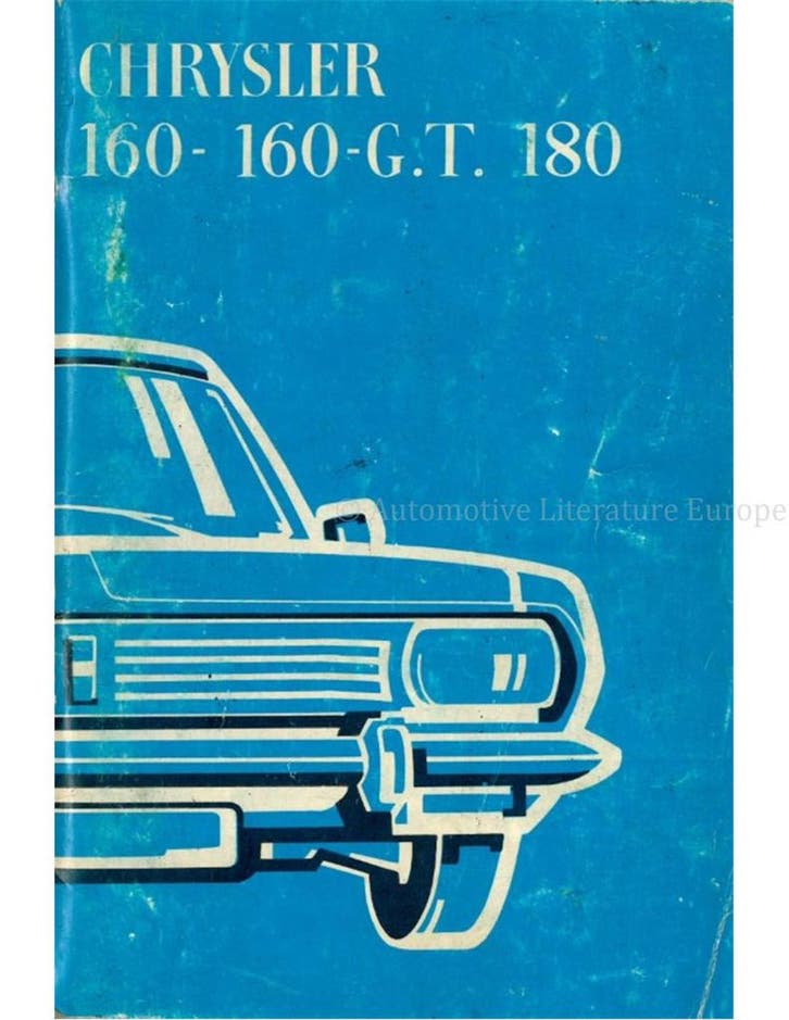 1971 CHRYSLER 160 | 160GT | 180 INSTRUCTIEBOEKJE FRANS, Autos : Divers, Modes d'emploi & Notices d'utilisation
