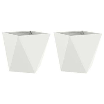 Lot 2 bacs acier blanc 50cm - Retour client -46%, Verzenden