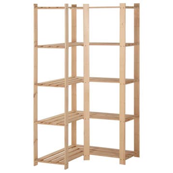 vidaXL Hoekopbergrek 5-laags 82,5x82,5x170 cm massief, Verzenden, Nieuw