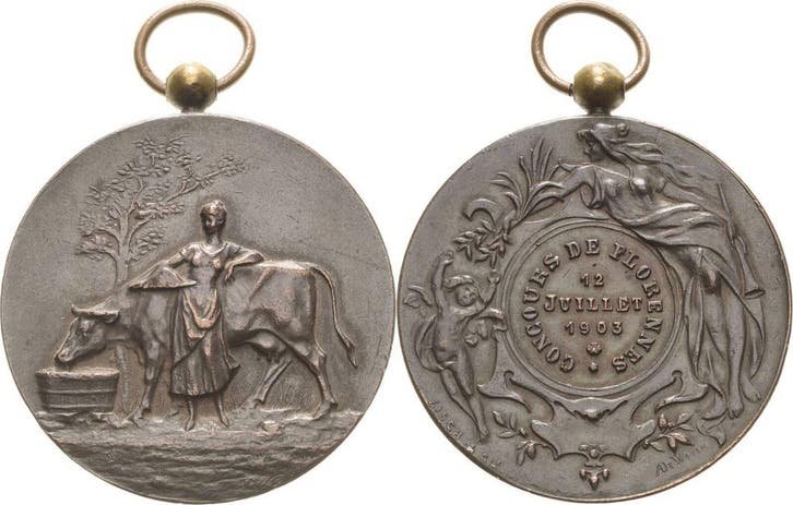Brons medaille 1903 Gartenbau en Landwirtschaft, Postzegels en Munten, Penningen en Medailles, Verzenden