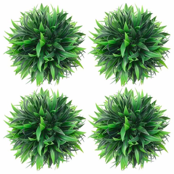 vidaXL Kunstbuxusbollen 4 st 15 cm, Maison & Meubles, Accessoires pour la Maison | Plantes & Fleurs artificielles, Envoi