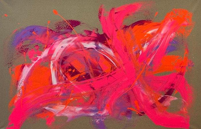 Stefanie Raus - Neon Frequenz 1666, Antiek en Kunst, Kunst | Schilderijen | Modern
