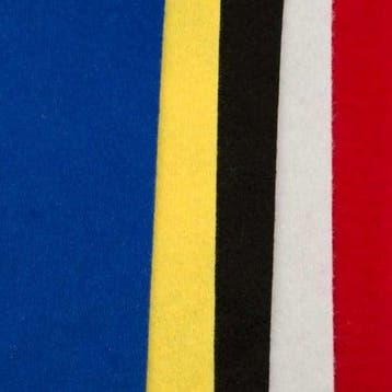 Viltlapjes multicolor kit 6 20x30 cm 1mm dik per pak 10, Nieuw