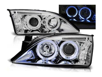 Angel Eyes koplampen Chrome geschikt voor Ford Mondeo, Verzenden, Nieuw, Ford
