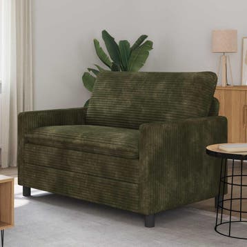 vidaXL bank / zetel Groen 126 x 81 x 87,5 cm Polyester, Verzenden, Nieuw