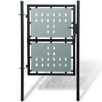 vidaXL Zwarte enkele deur schuttingpoort 100x150 cm, Verzenden