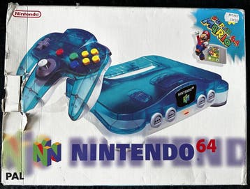 Nintendo 64 Console Clear Blue + Super Mario 64 Boxed, Verzenden, Nieuw