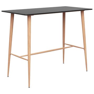 vidaXL Bartafel 120x60x105 cm zwart, Maison & Meubles, Verzenden