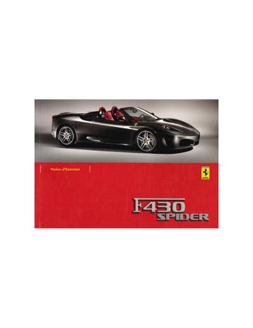 2005 FERRARI F430 SPIDER INSTRUCTIEBOEKJE FRANS