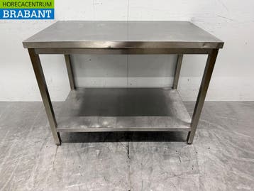 Table de travail en acier inoxydable avec étagère 120 x 70 x, Verzenden