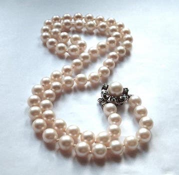 Collier de perles Or blanc 14 carats - perles Akoya
