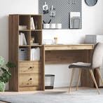 vidaXL Bureau met lade met plank met opslag 2 pcs Artisan, Verzenden, Nieuw