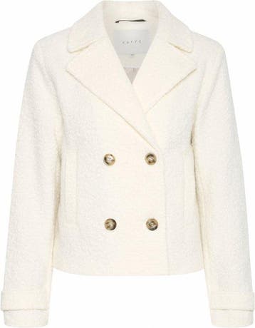 Kaffe KAanne Jacket Dames Jas - Maat 42 Wit (Jassen), Verzenden, Nieuw