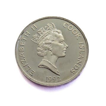Îles Cook. 50 Dollars 1992 Oregon Trail / 500 Years of