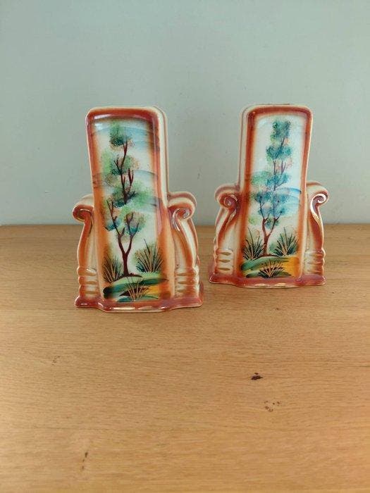 art deco - Serre-livres - Verre, Acier, Porcelaine, Faïence, Antiquités & Art, Art | Objets design