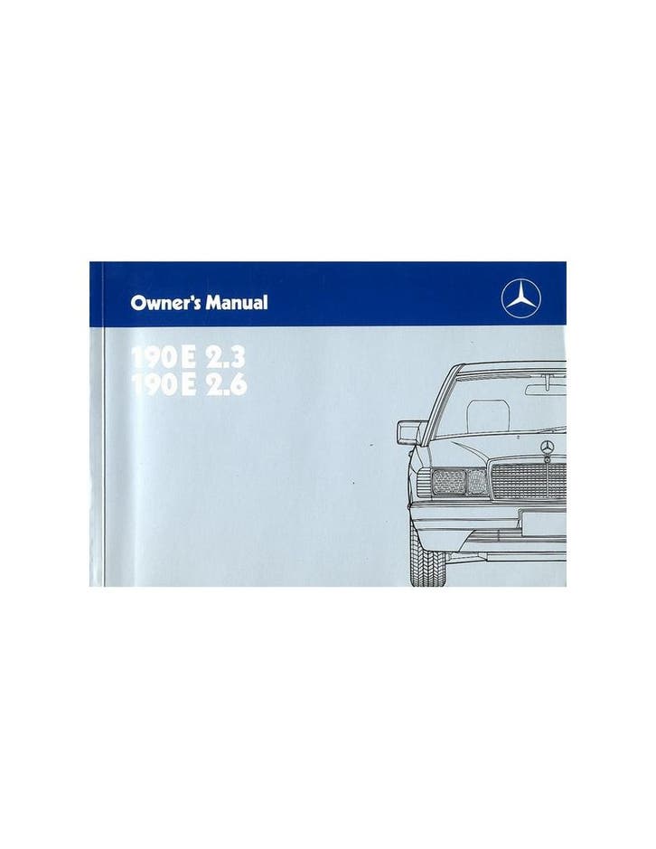 1987 MERCEDES BENZ 190E 2.3 2.6 INSTRUCTIEBOEKJE ENGELS, Autos : Divers, Modes d'emploi & Notices d'utilisation