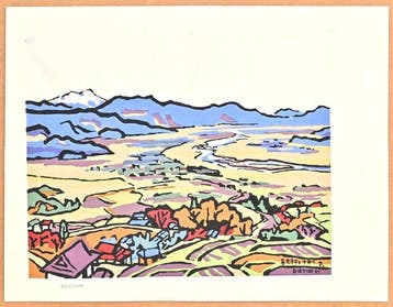 Zenkoji Plain & the Chikuma River  - Limited Edition, Antiek en Kunst