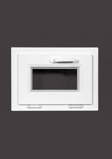 PVC raam kiep b60xh32 cm Wit, Ophalen of Verzenden, Gevelraam of Ruit
