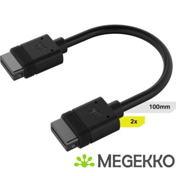 Corsair iCUE LINK Cable, 2x 100mm with Straight connectors,, Verzenden