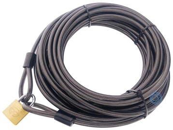 Staalkabel 20 meter met hangslot gelijksluitend, Verzenden, Nieuw