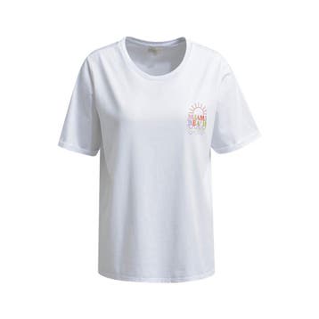 Milano Italy • wit t-shirt Miami beach • S, Verzenden, Wit, Maat 36 (S), Milano Italy