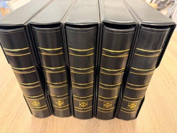 Accessoires. - 5 Leuchtturm OPTIMA bankbiljetten albums +, Timbres & Monnaies, Billets de banque | Europe | Billets non-euro