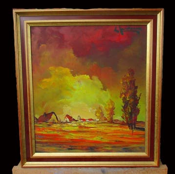 Leo Jordaens (1944-2000) - Zomerlandschap in Vlaanderen, Antiek en Kunst