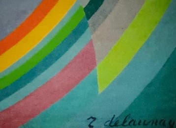 Robert Delaunay - “Rythme No 1”. Gesigneerd in de plaat.